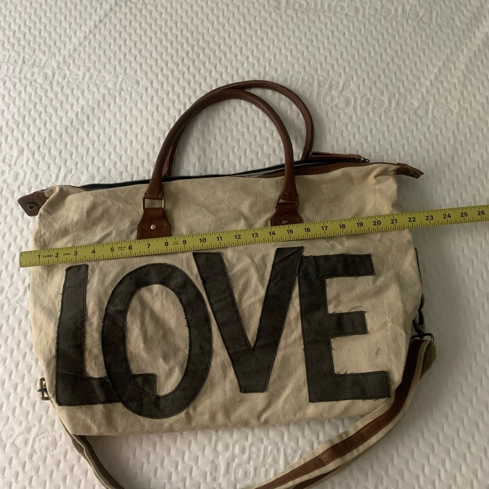 Canvas Tote with Bold LOVE Print